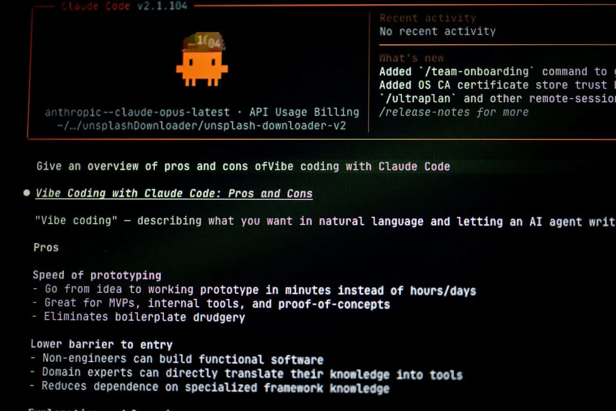 Vibe Coding with Claude Code: Pros and Cons